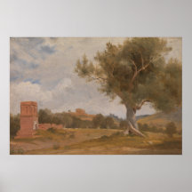 Charles Lock Eastlake - View at Girgenti, Sicily Poster