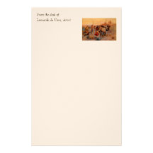Charles M. Russell's First Wagon Tracks (1908) Customized Stationery