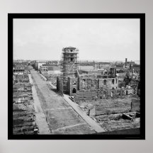 Charleston and Ruins of the Circular Church 1865 Posters