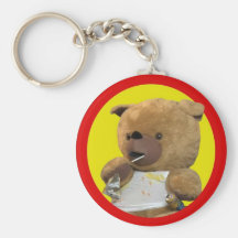 Charlie The Abusive Teddy Bear keychain