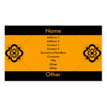 Charlize - Orange Business Card
