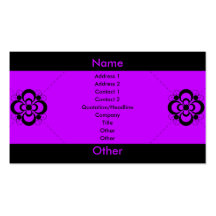 Charlize - Purple Business Cards