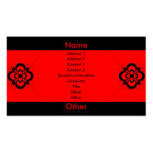 Charlize - Red Business Card Templates
