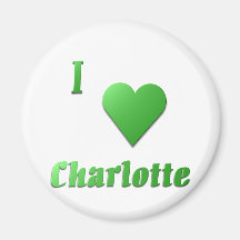 Charlotte -- Kelly Green Fridge Magnets