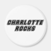Charlotte Rocks Fridge Magnet