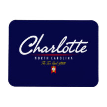 Charlotte Script Vinyl Magnets