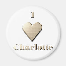 Charlotte -- Steel Tan Refrigerator Magnets