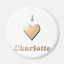 Charlotte -- Tan Fridge Magnets