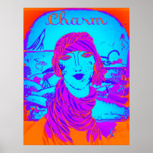 Charm/Lady on Vacation Art Deco Posters