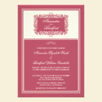 Charming Heart Frame Wedding Invitation (rose) invitations