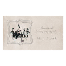 Charming lady business card templates