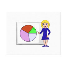 Chart and Graph Stretched Canvas Print