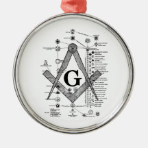 Chart of Masonic Degrees Christmas Ornament