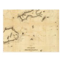 Chart of the Viti Group or Fiji Islands Post Cards