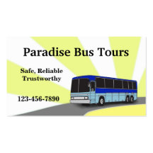 Charter Bus Business Card