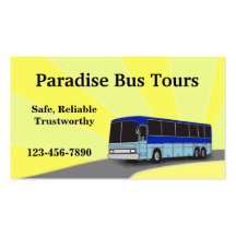 Charter Bus Business Card