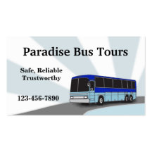 Charter Bus Business Card