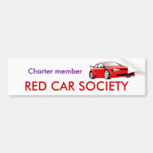 Charter member, RED CAR SOCIETY Bumper Sticker