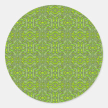 Chartreuse and Green Pattern Stickers