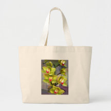 Chartreuse Cymbidium Orchids Bag