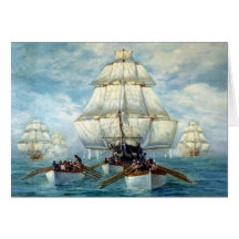 Chase of the Constitution, July 1812 Cards