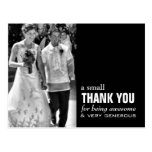 Cheap Wedding Thank You Card - Photo Funny! Post Card