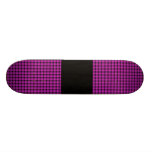 Check Pattern. Bright Pink and Black. Skateboard Deck