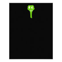 Cheeky Green Snake Cartoon on Black Personalized Announcements