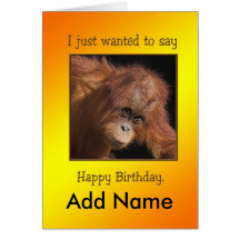 Cheeky Monkey Birthday Card