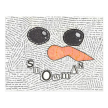Cheeky Snowman Postcard