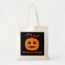 Cheeky Witch Trick or Treat Bag - Pumpkin