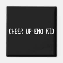 cheer up emo kid refrigerator magnet