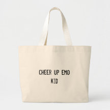 cheer up emo kid tote bag