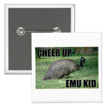 Cheer Up Emu Kid Button