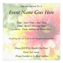 Cheerful Blanket Flower Bloom Personalized Announcements