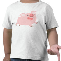 Cheerful Cartoon Pig children T-shirt