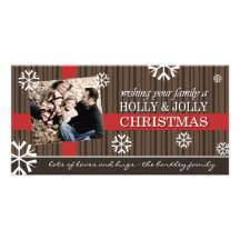 Cheerful Christmas Photo Card
