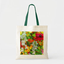 Cheerful Garden Abstract Tote Bags