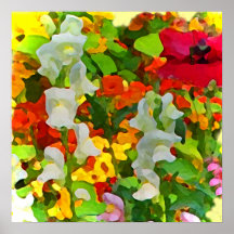 Cheerful Garden Colours Poster