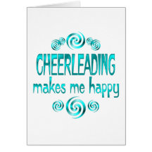 Cheerleading Makes Me Happy Card