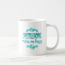 Cheerleading Makes Me Happy Coffee Mug