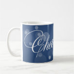 Cheers new year celebration dazzle bubble blue mugs