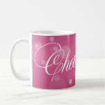 Cheers new year celebration dazzle bubble hot pink mug