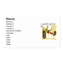 Cheers to 21 Birthday Business Card Templates