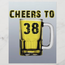 Cheers to Thirty Eight. Birthday Full Color Flyer