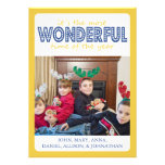 Cheery Christmas Card (Gold / Blue) Personalised Invite