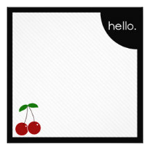 Cheery Greeting Flat Note Card Invite