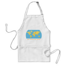 Cheese World Map Apron