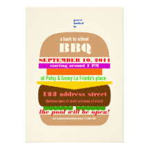 Cheeseburger BBQ Cookout Invitation Template