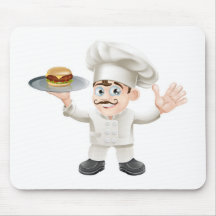 Cheeseburger chef mouse mat